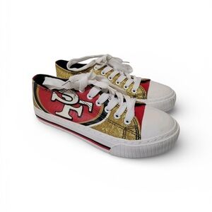 SF San Francisco 49ers Womens Sneakers Canvas Shoes Size 7 Foco New In Box
